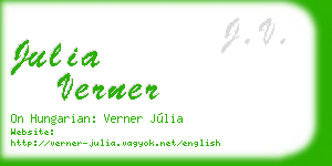 julia verner business card