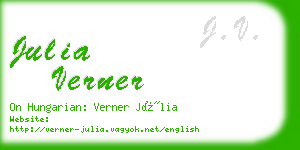 julia verner business card